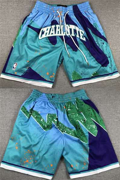 Mens Charlotte Hornets Teal Shorts